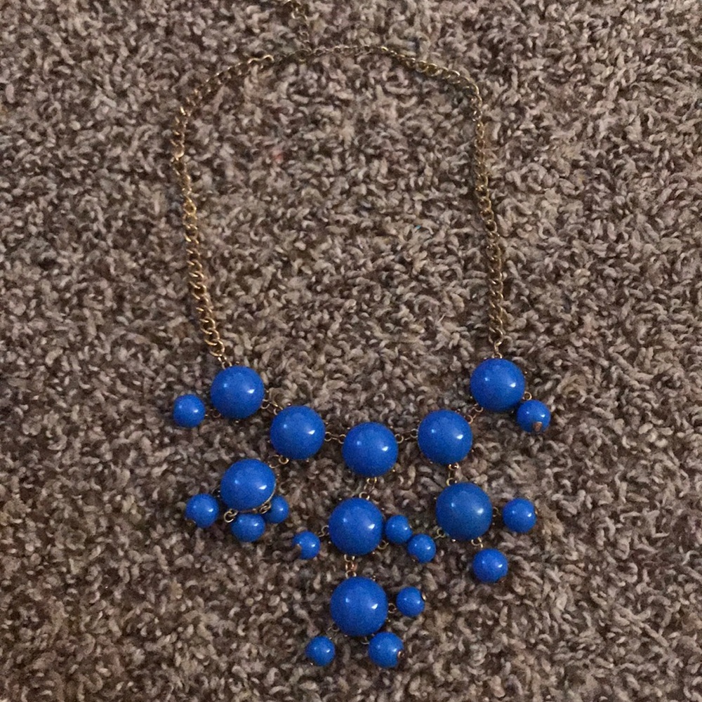 dark blue bubble preppy necklace
